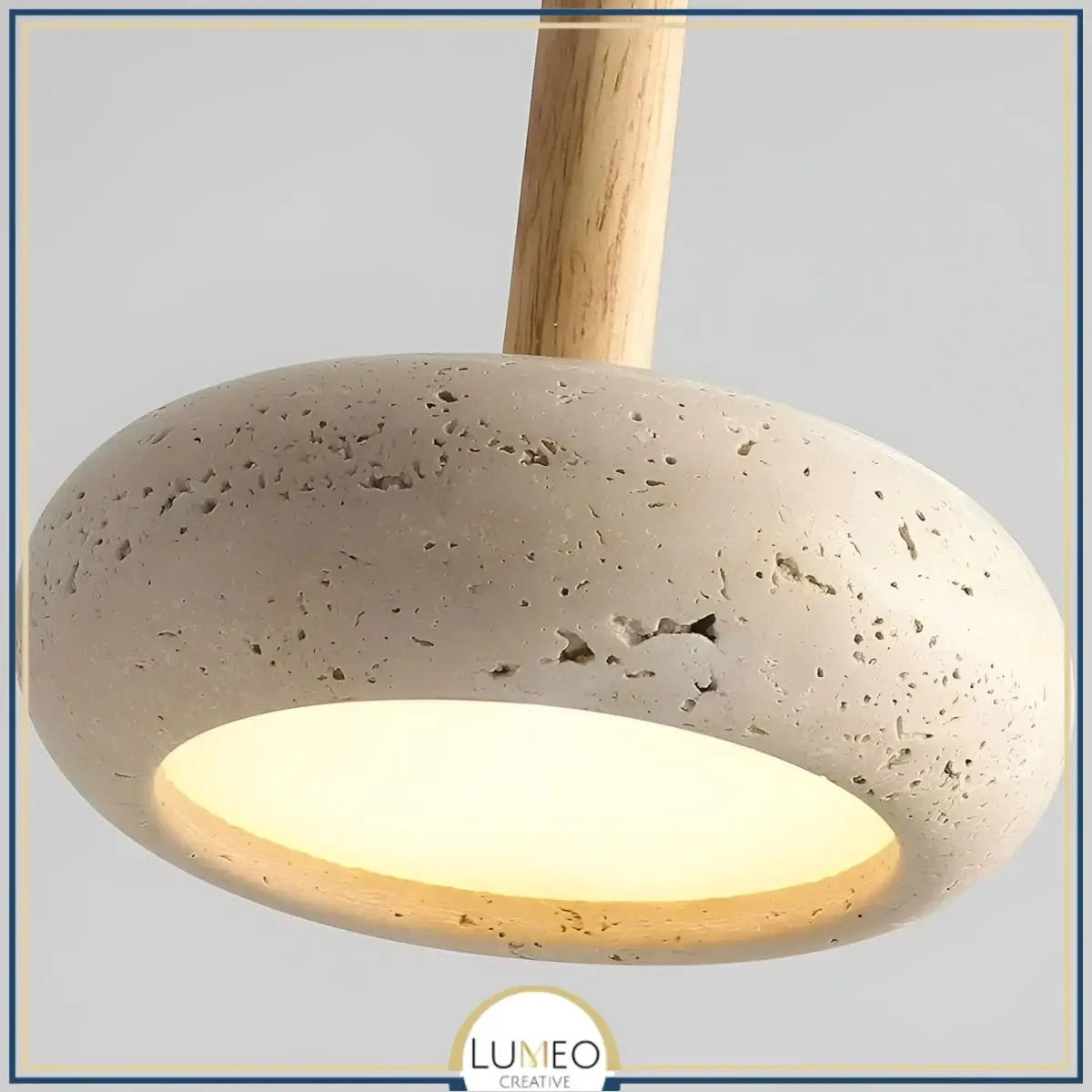 Suspension STONE en pierre naturelle et bois | Style scandinave