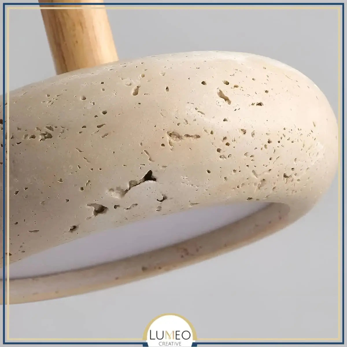 Suspension STONE en pierre naturelle et bois | Style scandinave