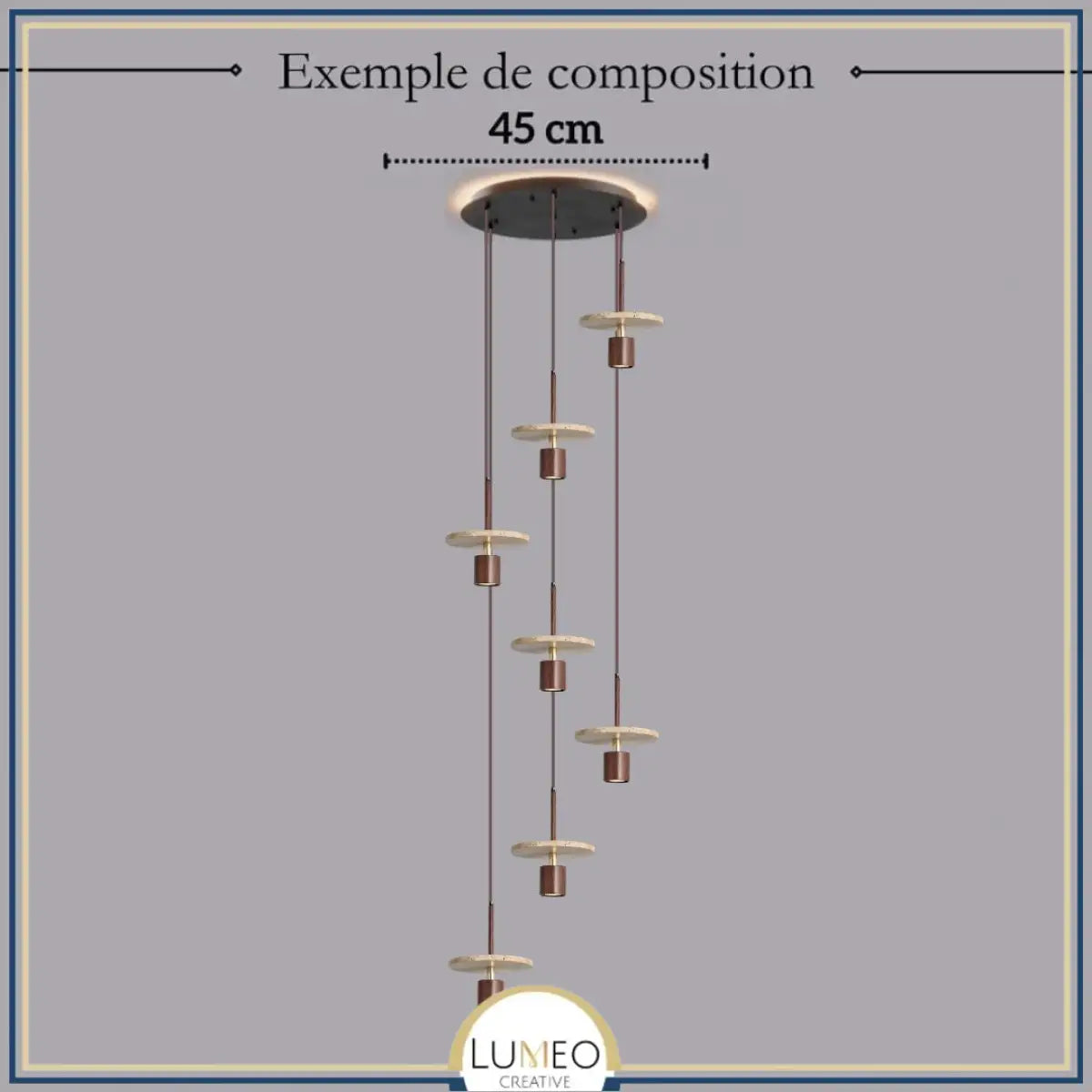 Suspension TERRALIS | Design pierre naturelle et bois