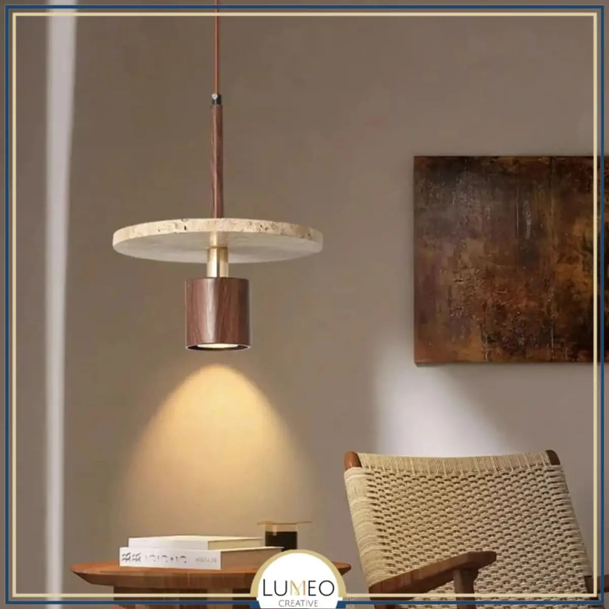 Suspension TERRALIS | Design pierre naturelle et bois