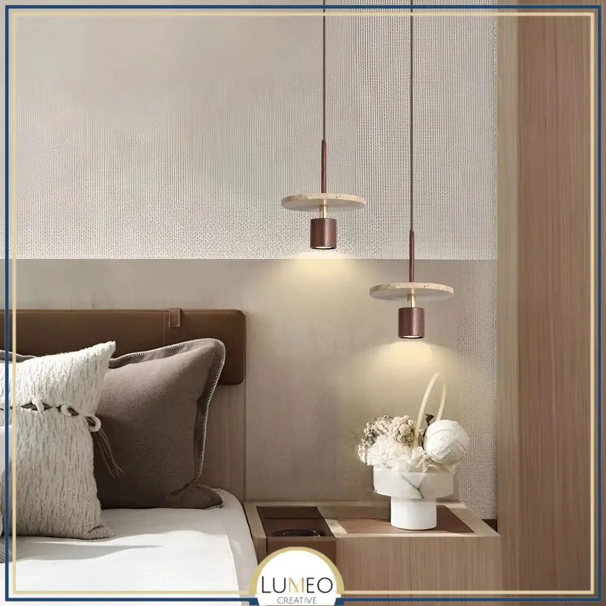 Suspension TERRALIS | Design pierre naturelle et bois