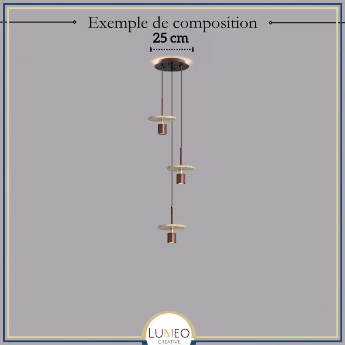 Suspension TERRALIS | Design pierre naturelle et bois