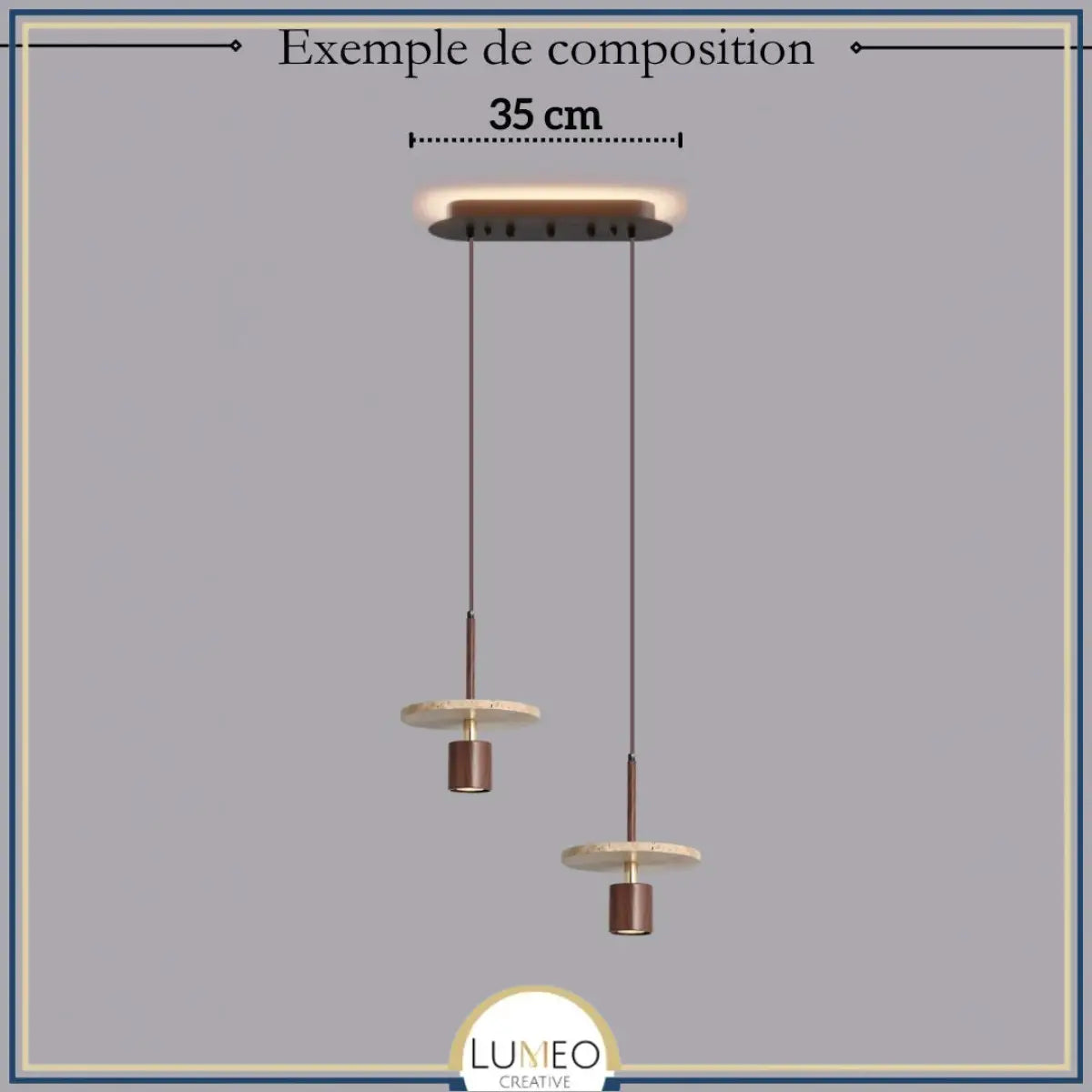 Suspension TERRALIS | Design pierre naturelle et bois