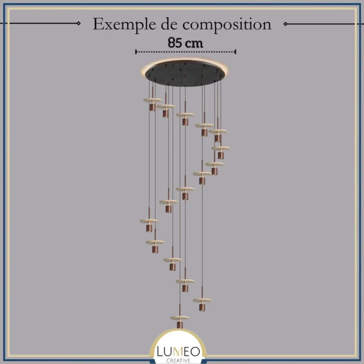 Suspension TERRALIS | Design pierre naturelle et bois