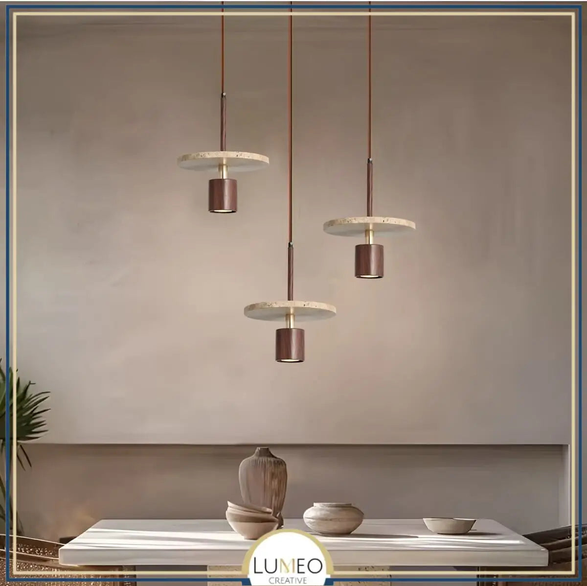 Suspension TERRALIS | Design pierre naturelle et bois