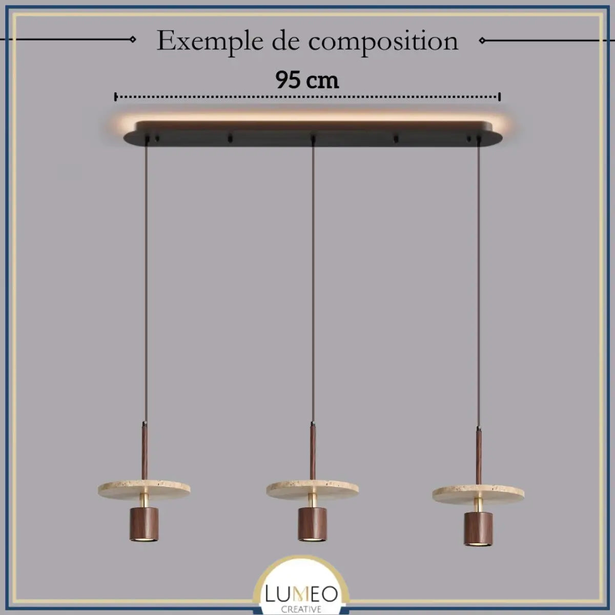 Suspension TERRALIS | Design pierre naturelle et bois