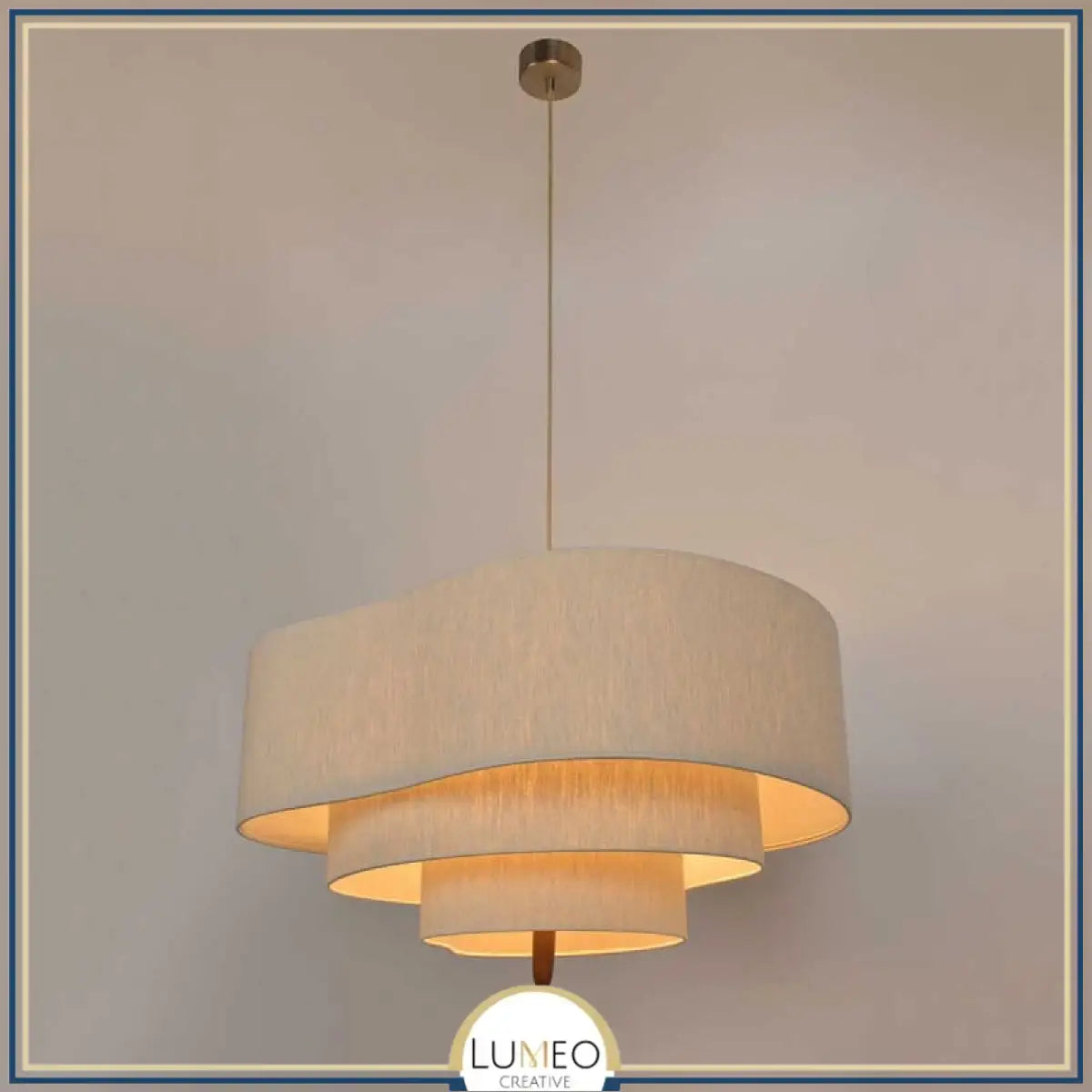 Suspension tissu spirale et bois | Élégance contemporaine