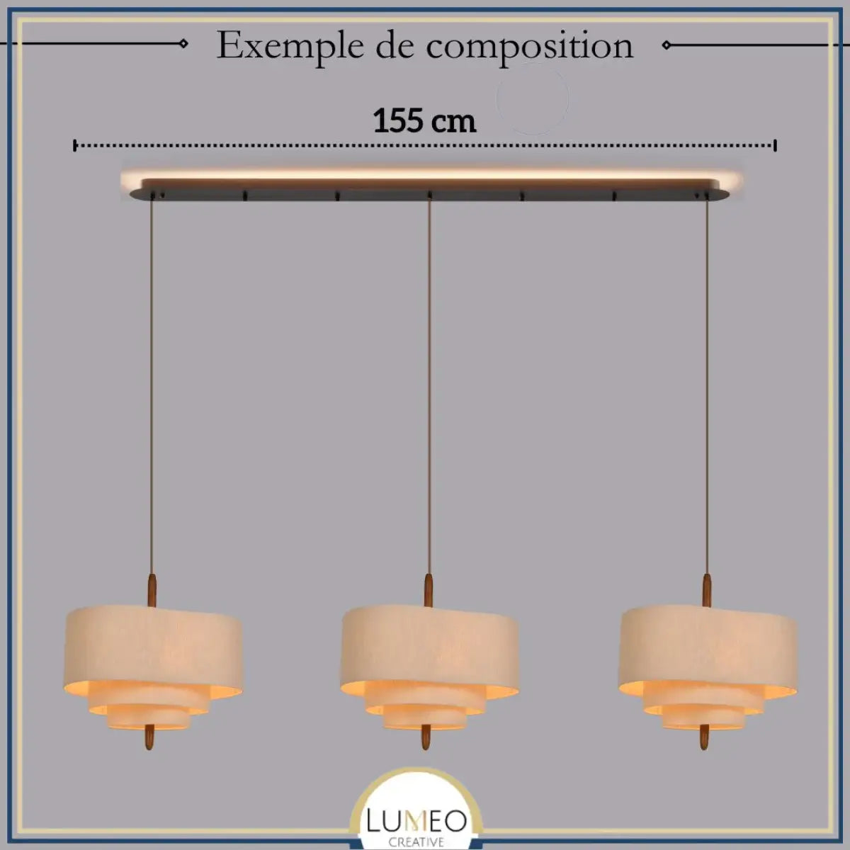 Suspension tissu spirale et bois | Élégance contemporaine