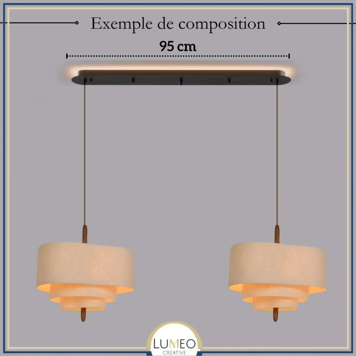 Suspension tissu spirale et bois | Élégance contemporaine