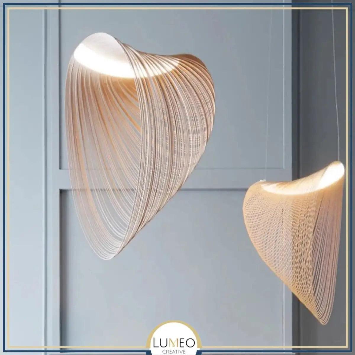 Suspension voile sculpturale en bois