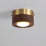 Spot LED bois massif | Éclairage plafond raffiné et naturel B / Noyer foncé