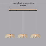 Suspension fleur en tissu au style Japandi
