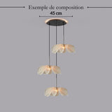 Suspension fleur en tissu au style Japandi