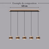 Suspension SATURNE en pierre naturelle et bois | Style scandinave