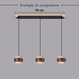 Suspension SATURNE en pierre naturelle et bois | Style scandinave