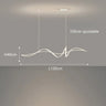 Lustre LED design ondulé | Chic & minimaliste Blanc / 120 cm / Blanc froid
