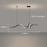 Lustre LED design ondulé | Chic & minimaliste Noir / 120 cm / Blanc froid