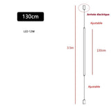 Applique linéaire plafond sol | Éclairage minimaliste vertical 130 cm / Sans prise / Blanc froid