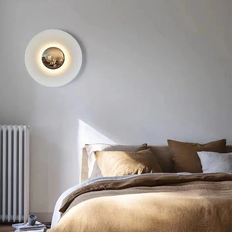 Applique murale circulaire éclipse| Luminaire mural multicolore au style artistique et sculptural