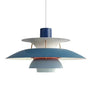 Suspension design soucoupes multicolores | Pop & Rétro chic 30cm / Bleu foncé