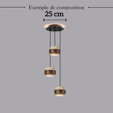 Suspension SATURNE en pierre naturelle et bois | Style scandinave