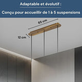 Socle de plafond rectangulaire adaptatif pour Suspensions