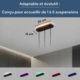 Socle de plafond rectangulaire adaptatif pour Suspensions