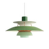 Suspension design soucoupes multicolores | Pop & Rétro chic 30cm / Vert