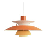 Suspension design soucoupes multicolores | Pop & Rétro chic 30cm / Orange