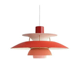 Suspension design soucoupes multicolores | Pop & Rétro chic 30cm / Rouge clair