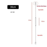 Applique linéaire plafond sol | Éclairage minimaliste vertical 30 cm / Sans prise / Blanc froid