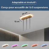 Socle de plafond rectangulaire adaptatif pour Suspensions