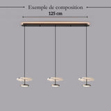 Suspension disque en marbre naturel | Luminaire haut de gamme à LED