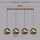 Suspension en verre soufflé style boule de lave | Création modulable