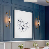 Applique murale cylindrique verre & métal | Luminaire mural style art déco moderne