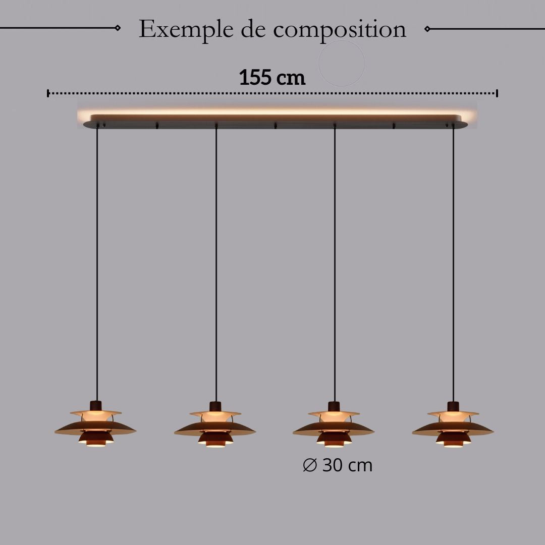Suspension design soucoupes multicolores | Pop & Rétro chic