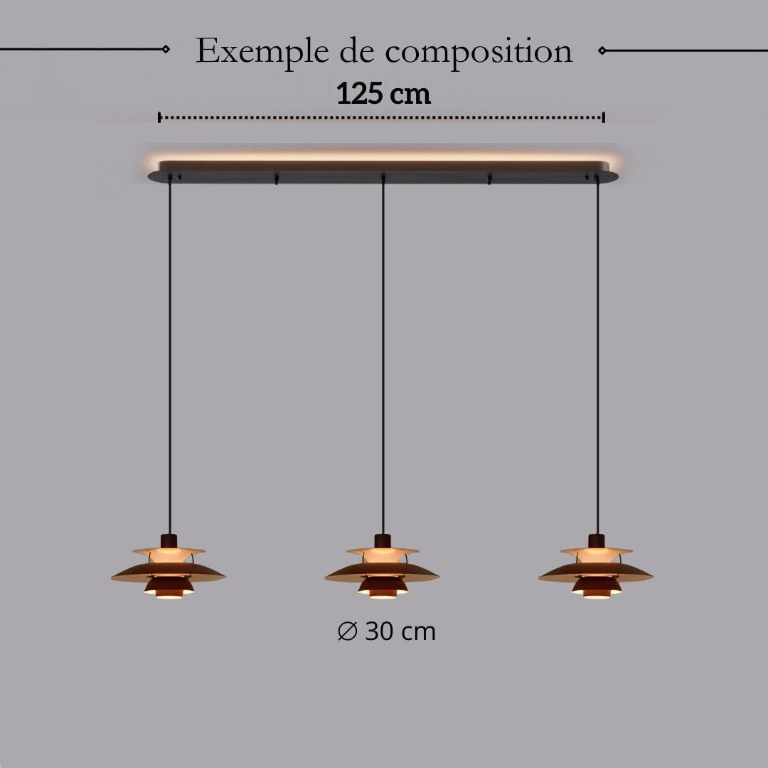 Suspension design soucoupes multicolores | Pop & Rétro chic