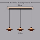 Suspension design soucoupes multicolores | Pop & Rétro chic