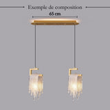 Suspension dorée en verre STALIA | 100% personnalisable