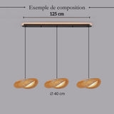 Suspension design en rotin tressé | Forme organique et chaleureuse