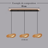 Suspension design en rotin tressé | Forme organique et chaleureuse