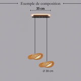 Suspension design en rotin tressé | Forme organique et chaleureuse