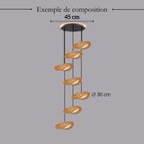 Suspension design en rotin tressé | Forme organique et chaleureuse
