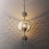 Applique murale cylindrique verre & métal | Luminaire mural style art déco moderne
