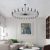 Lustre circulaire architectural en tubes à LED | Luminaire au design moderne