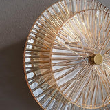 Applique murale ronde en verre rayonnant | Luminaire sculptural au style chic et raffiné