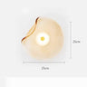 Applique murale en verre artistique | Luminaire décoratif au design organique et lumineux Ambre / Blanc froid