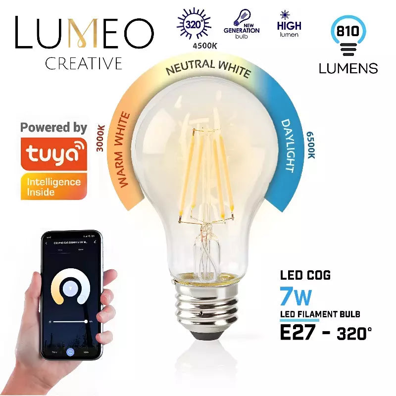 Wifi smart LED bulb - E27 / 7W Dimmable