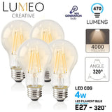 pack 4 ampoule e27 blanc neutre 4000K LED