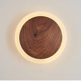 Applique murale bois cercle lumineux | Design chic et naturel